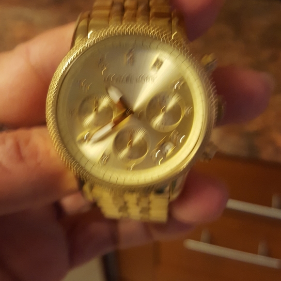 Michael Kors gold watch with crystal embellishment - Picture 2 of 4